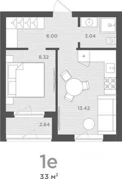 1-к кв. Калининградская область, Гурьевский муниципальный округ, пос. ...