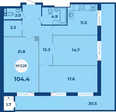 Свободной планировки кв. Приморский край, Владивосток ул. Жигура, 8 ...