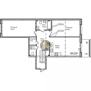 2-комнатная квартира: Сестрорецк, Авиационная улица, 5к8 (84.04 м)