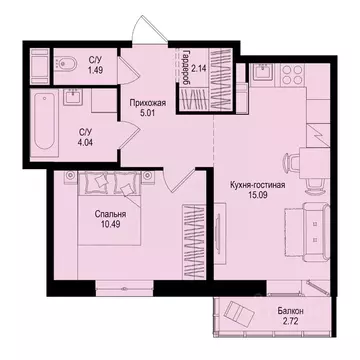 1-к кв. Ленинградская область, Всеволожский район, Заневское городское ...