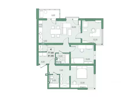 4-к кв. Саратовская область, Саратов просп. Героев Отечества, 7 (77.8 ...