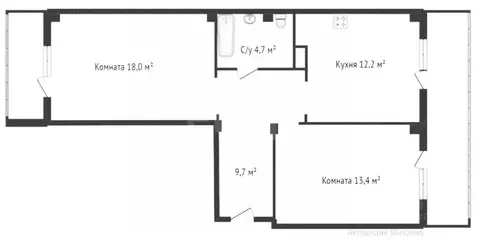 2-к кв. Ярославская область, Ярославль ул. Спасская, 2 (57.5 м)