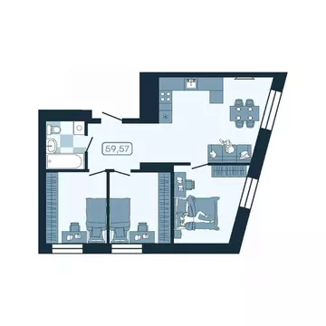 3-к кв. Приморский край, Владивосток ул. Борисенко (59.57 м)