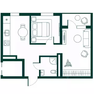 2-к кв. Дагестан, Дербент Новая История жилой комплекс (42.72 м)