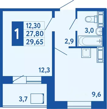 1-к кв. Башкортостан, Уфа ул. Исследовательская (29.65 м)