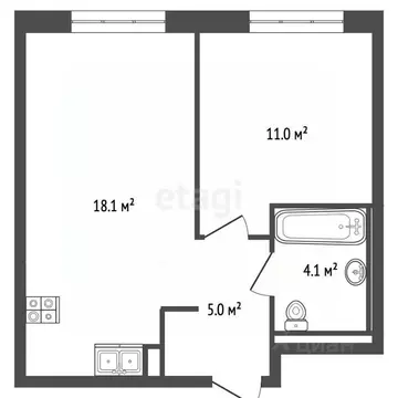 1-к кв. Московская область, Балашиха ул. Реутовская, 12 (38.2 м)