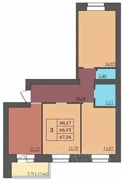 3-к кв. Ярославская область, Ярославль Северный жилрайон, 15-й мкр,  ...