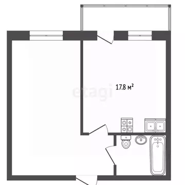 1-к кв. Ростовская область, Ростов-на-Дону Стабильная ул., 3с3 (41.3 ...