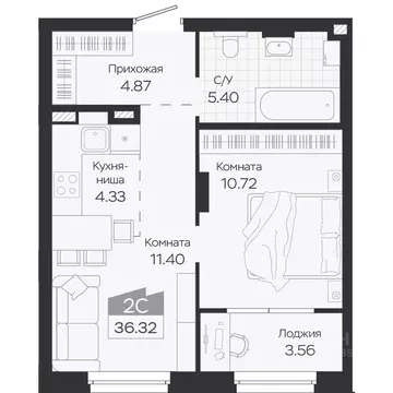 2-к кв. Новосибирская область, Новосибирский район, Краснообск рп ...