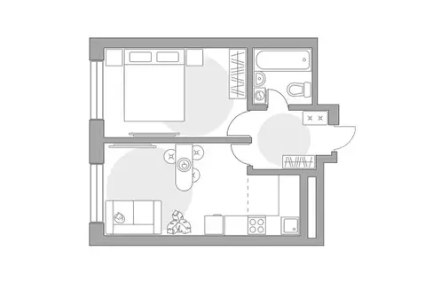 2-комнатная квартира: Красногорск, жилой комплекс Ильинойс, к1 (35.21 ...