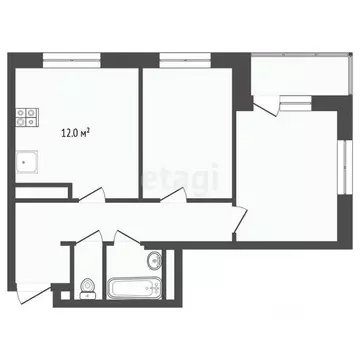 2-к кв. Тюменская область, Тюмень ул. Мельникайте, 2к18 (59.0 м)