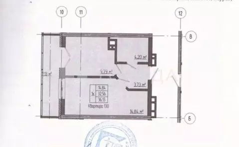 1-к кв. Новосибирская область, Новосибирск ул. Серафимовича, 21 (33.14 ...