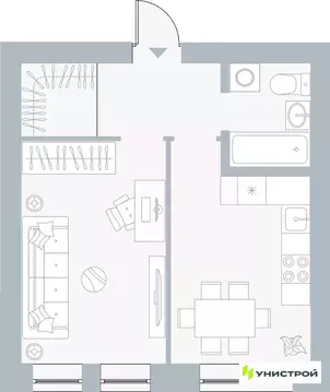 1-к кв. Пермский край, Пермь Рионская ул., 4А (37.13 м)