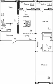 3-к кв. Новосибирская область, Новосибирск Самоцветы жилой комплекс ...