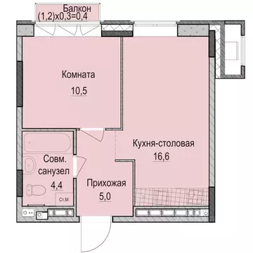 1-к кв. Татарстан, Казань Ферма-2 жилмассив,  (36.9 м)