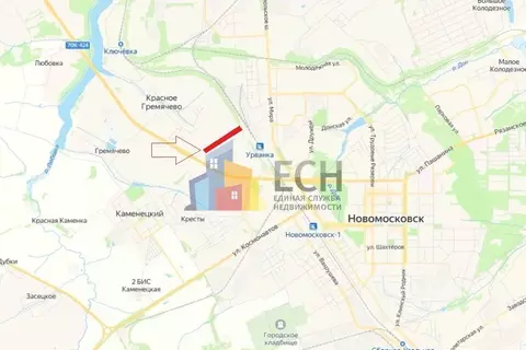 Участок в Тульская область, Новомосковск городской округ, д. Красное ...