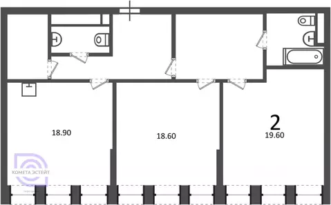 2-к кв. Москва ул. Светланова, 11к2 (89.3 м)