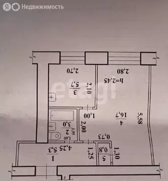 1-комнатная квартира: Чита, улица Энтузиастов, 50 (31.5 м)
