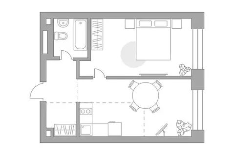 1-комнатная квартира: Москва, ЦАО, район Замоскворечье (46.21 м)