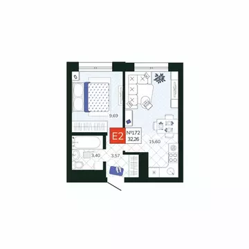 1-к кв. Тульская область, Тула Мясново мкр, Желания жилой комплекс ...