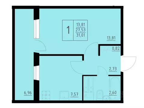1-к кв. Пермский край, Пермь Домостроительный мкр,  (31.01 м)