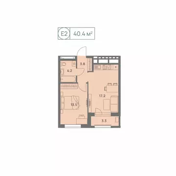 2-к кв. Пермский край, Пермь Трамвайная ул., 27 (40.4 м)