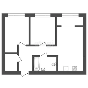 2-комнатная квартира: Тюмень, улица Василия Малкова, 10 (56.9 м)