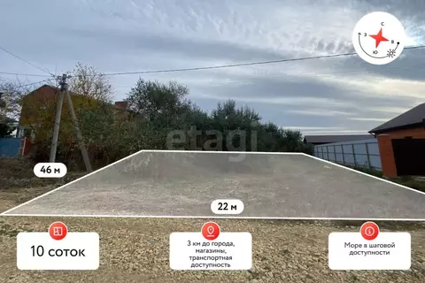 Участок в Краснодарский край, Темрюкский район, Голубицкое с/пос, ...