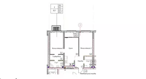 2-комнатная квартира: Екатеринбург, Машинная улица, 4 (63.7 м)