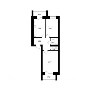 2-к кв. Ярославская область, Ярославль пос. Норское, Норские ...