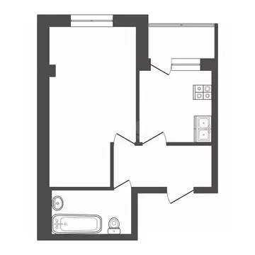 1-к кв. Саха (Якутия), Якутск пер. Космонавта Германа Титова, 2/3 ...