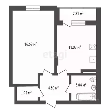1-к кв. Воронежская область, Воронеж ул. Независимости, 78к1 (39.3 м)
