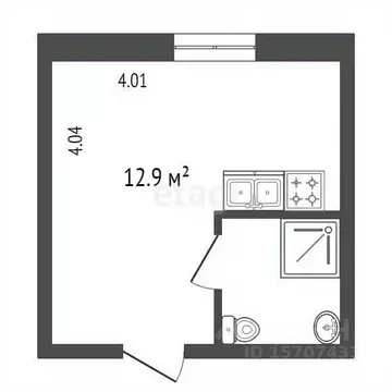 Студия Санкт-Петербург пер. Майков, 4а (16.1 м)