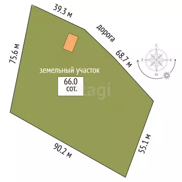 Дом в Орловка, Садовая улица (54 м)