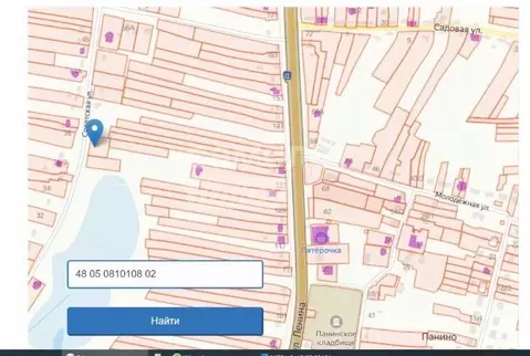 Участок в Липецкая область, Добровский муниципальный округ, с. Панино ...