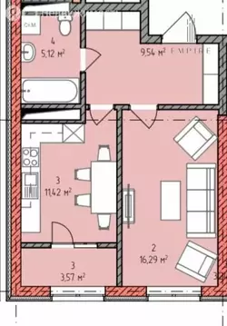 1-комнатная квартира: Грозный, проспект Ахмат-Хаджи Абдулхамидовича ...