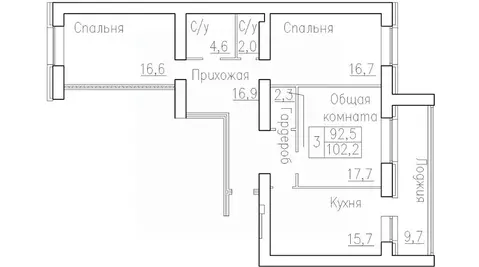 3-к кв. Новосибирская область, Новосибирский район, Краснообск рп, 3-й ...