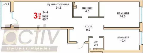 2-к кв. Свердловская область, Верхняя Пышма Гранд Успенский жилой ...