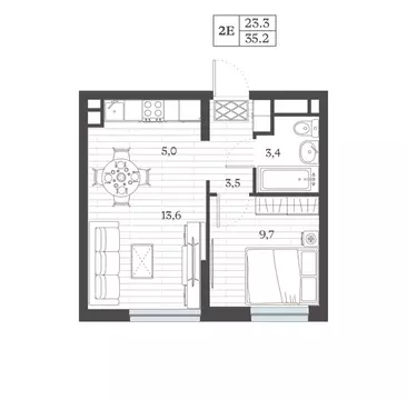 2-к кв. Дагестан, Дербент ул. Сальмана (35.21 м)