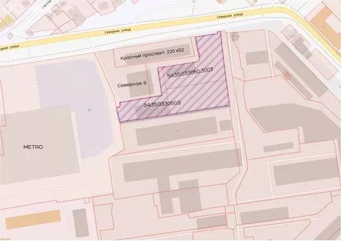Участок в Новосибирск, Красный проспект, 220к14А (100 м)