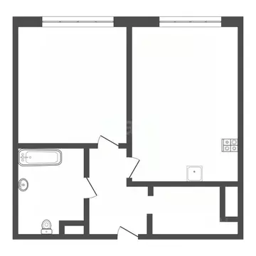 2-к кв. Тульская область, Тула ул. Чмутова, 158А (34.0 м)