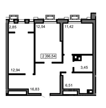 2-к кв. Волгоградская область, Волгоград ул. 8-й Воздушной Армии, 3 ...