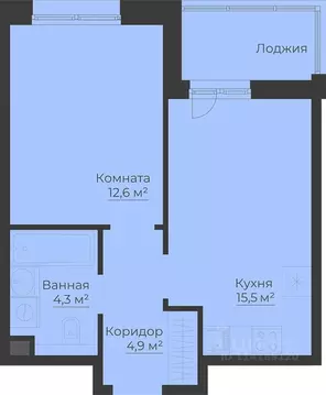 1-к кв. Ярославская область, Рыбинск Западный п/р, Малиновский Квартал ...