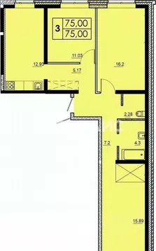 3-к кв. Иркутская область, Иркутск ул. Баумана, 271/1 (75.0 м)