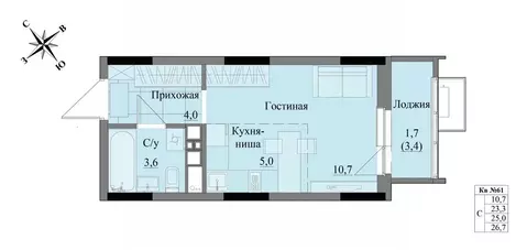 Студия Удмуртия, Ижевск Краски Леса жилой комплекс (25.0 м)