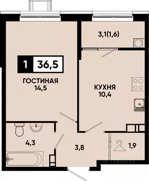 1-к кв. Ставропольский край, Кисловодск Моя Легенда жилой комплекс ...