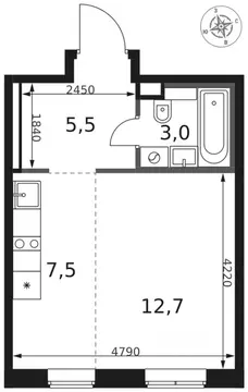 Студия Московская область, Химки Клязьма-Старбеево мкр, Международный ...
