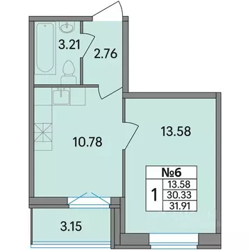 1-к кв. Ленинградская область, Всеволожский район, Агалатовское с/пос, ...