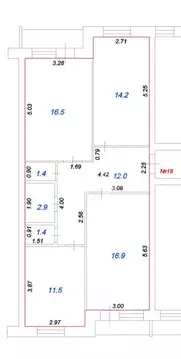 3-к кв. Тверская область, Тверь Ореховая ул., 2 (81.0 м)