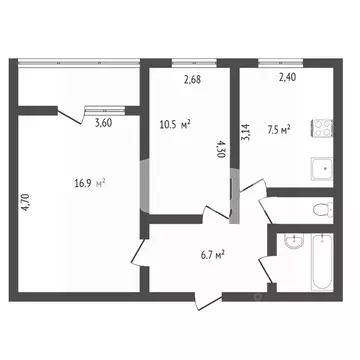 2-к кв. Амурская область, Благовещенск Пионерская ул., 10 (60.1 м)